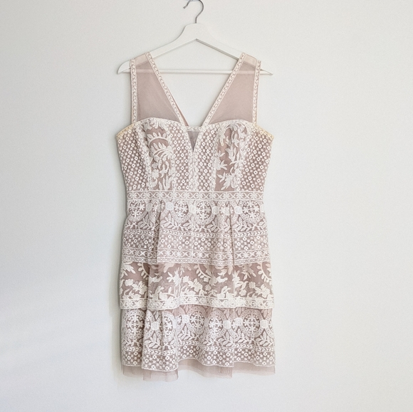 BCBG Fola Scarletta Lace Tiered Dress - Picture 4 of 8